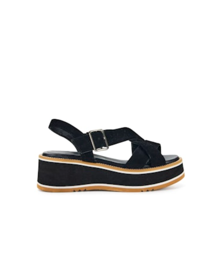 Estilo Emporio Juno Flatform Wedge - Black