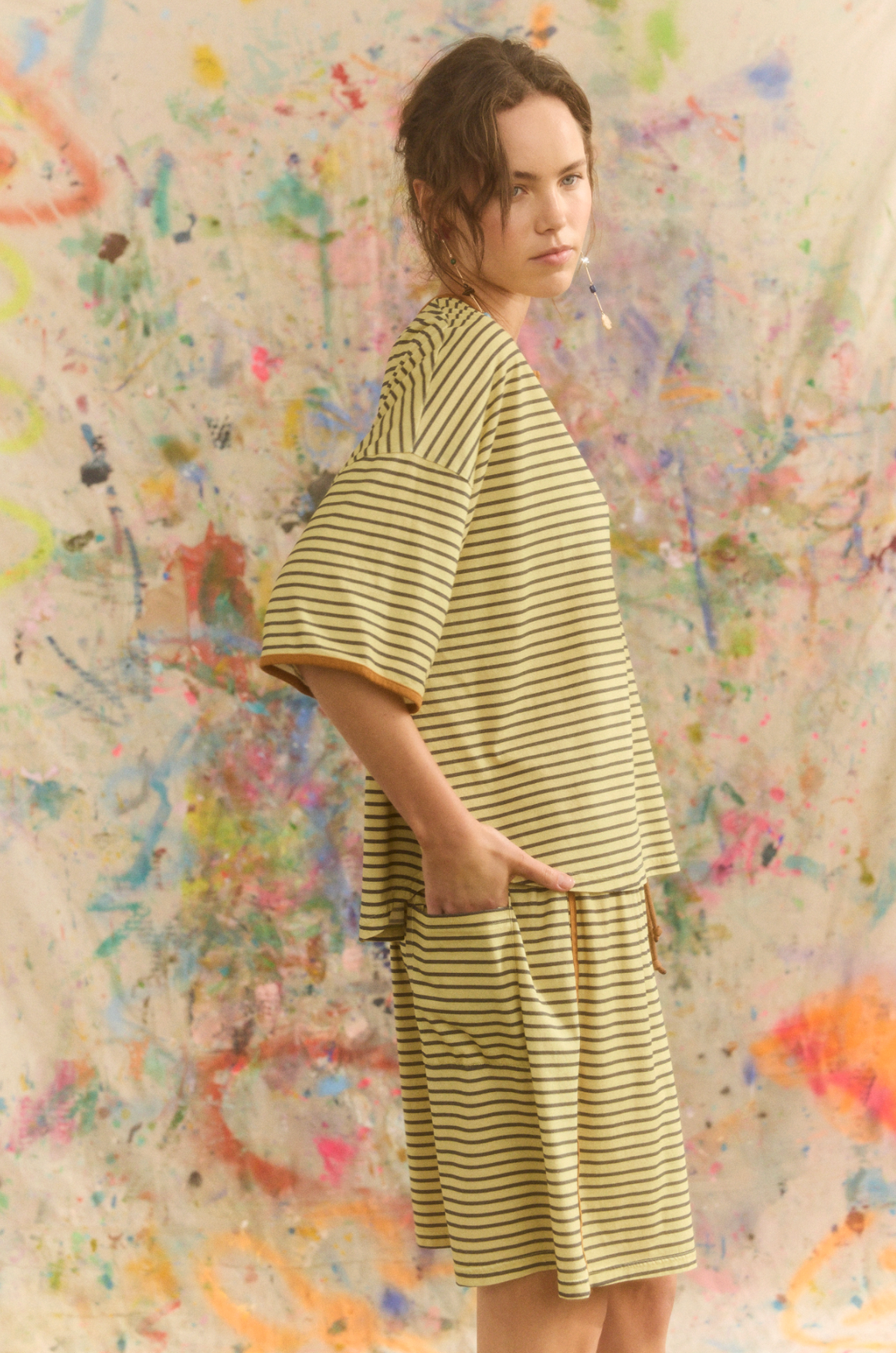 Kinga Csilla Atlas Stripe Uni Shorts