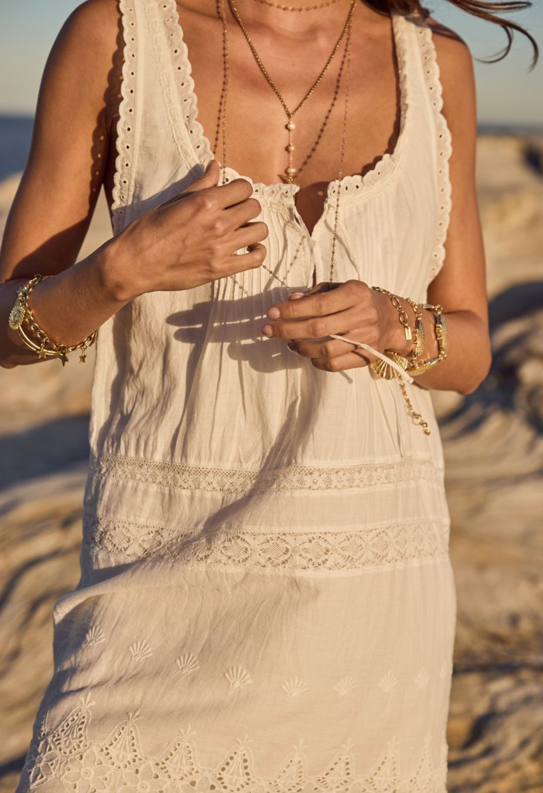 Spell Maiden Lace Mini Dress - Antique White