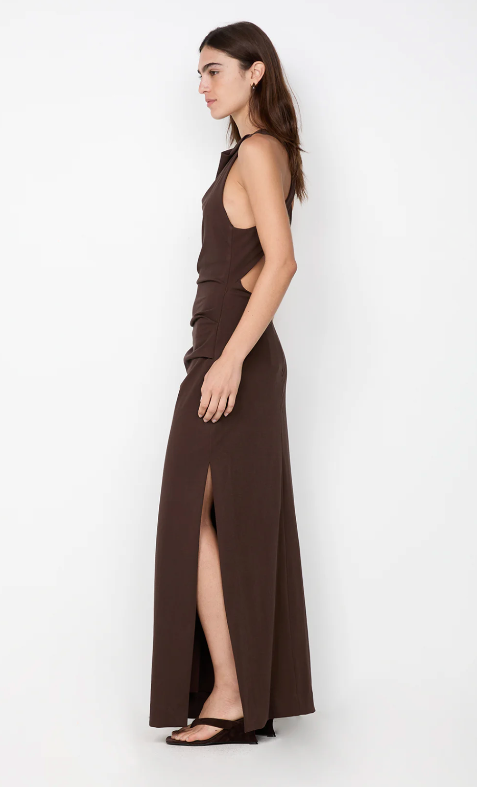 Bec and Bridge Annette Cowl Neck Maxi Dress - Dark Chocolate