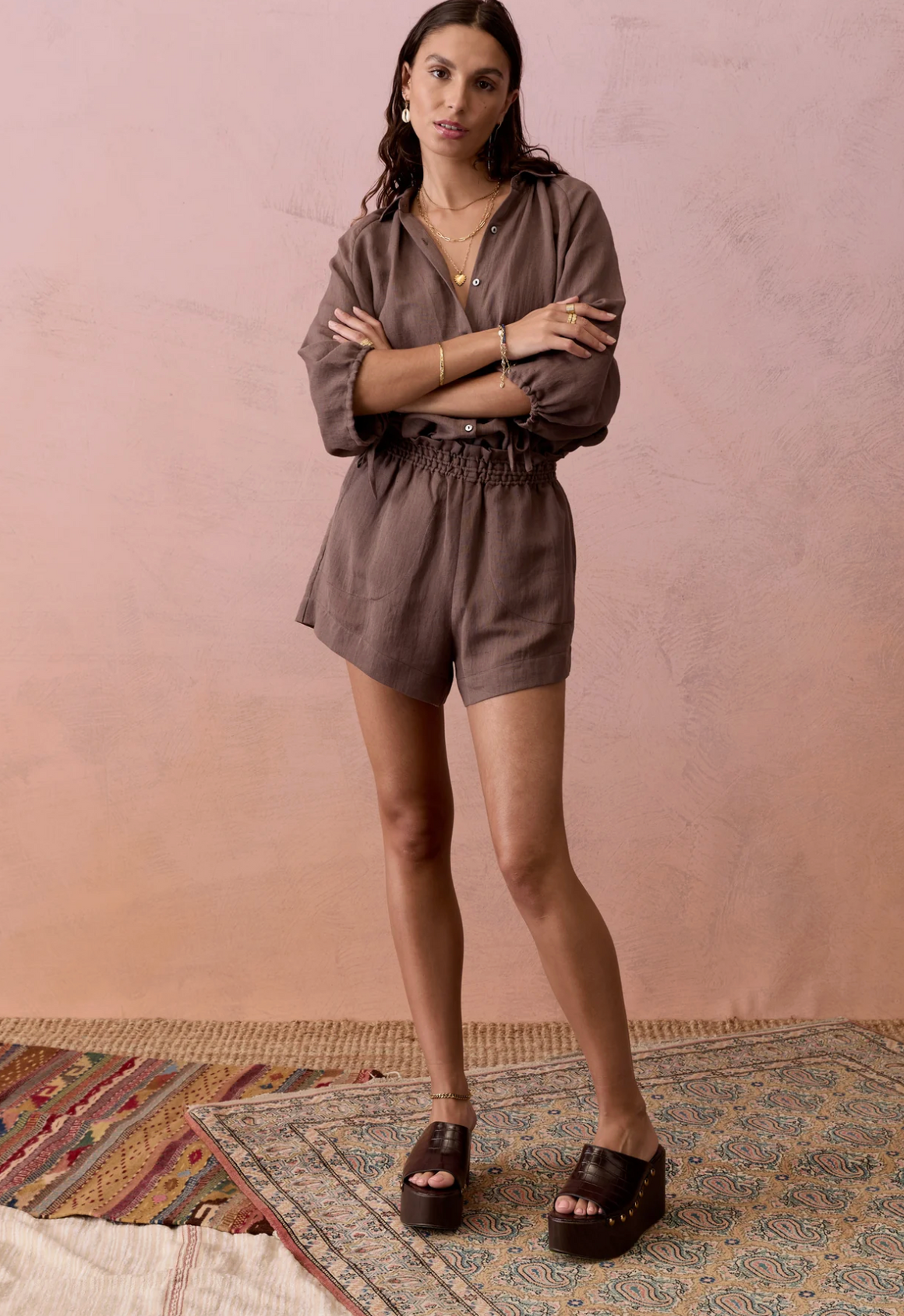 Boteh La Ponche Short - Mocha