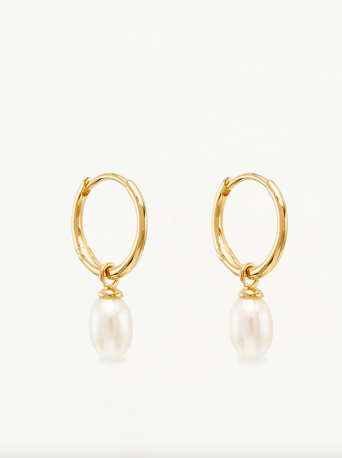 By Charlotte 18k Gold Vermeil Live in Peace Hoop Earrings