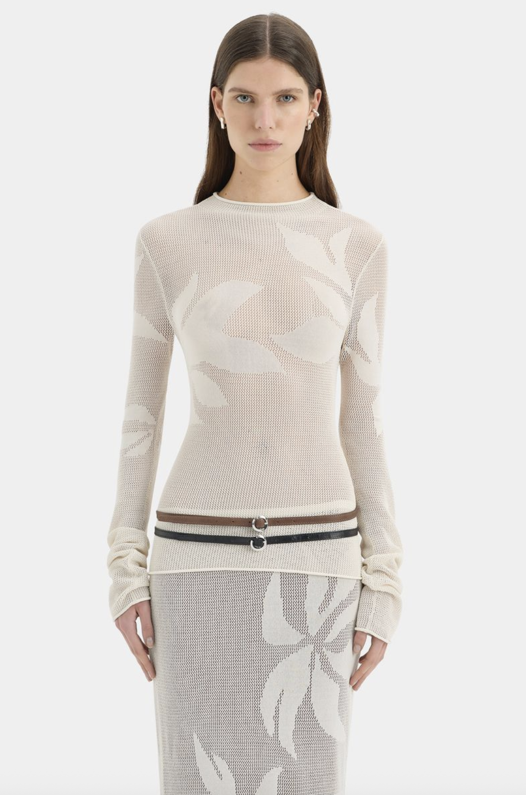 SIR. Solange Long Sleeve Top - Natural