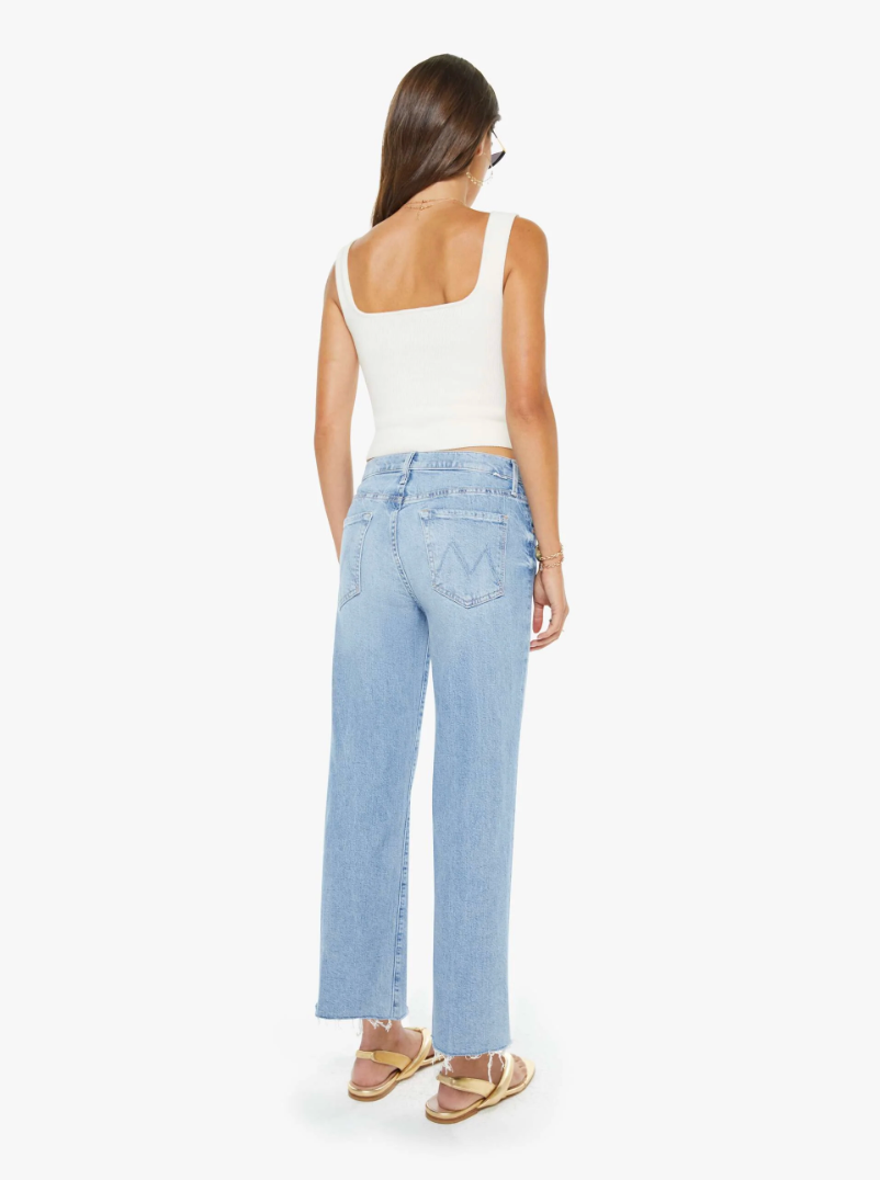 Mother Denim The Mid Rise Rambler Zip Ankle Fray - Comeback Kid