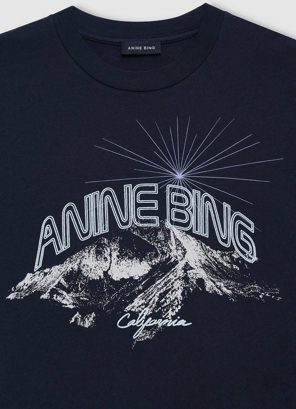 Anine Bing Walker Tee California - Vintage Black