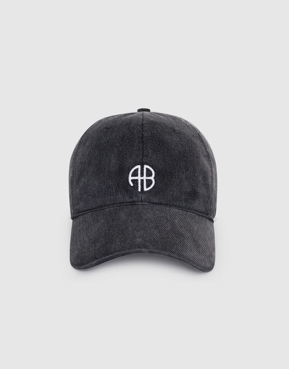 Anine Bing Jeremy Baseball Cap - Washed Smoked Grey