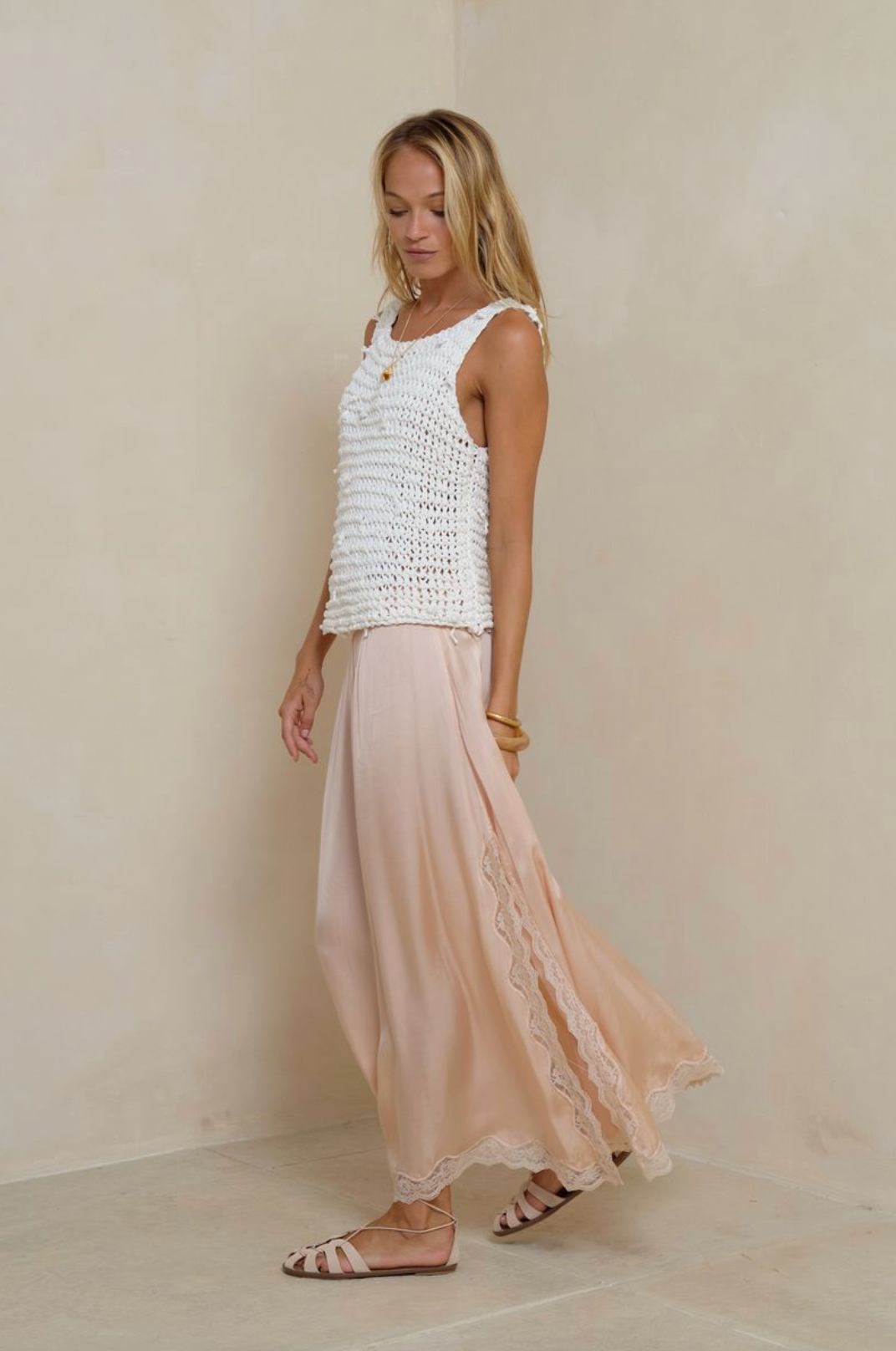 Lilya Patti Lace Skirt - Rose Quartz