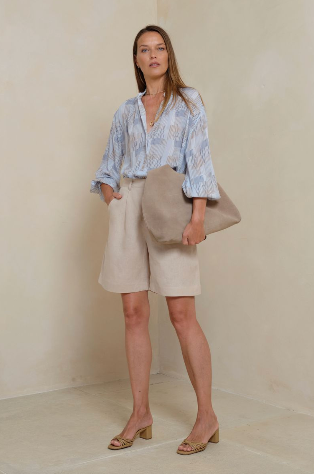 Lilya Solace Shirt - Utopia Print Ocean