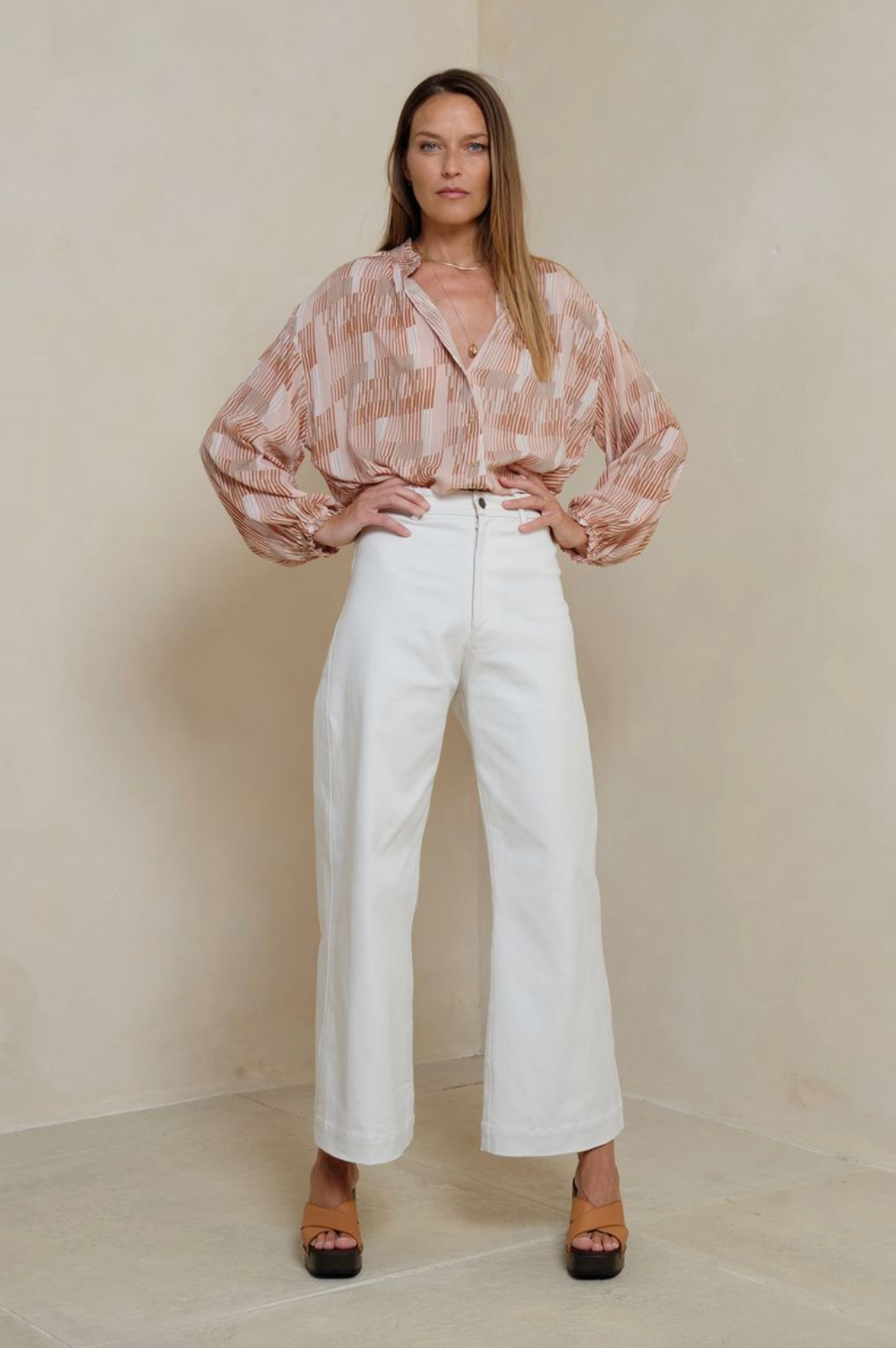 Lilya Solace Shirt - Utopia Print Sunset