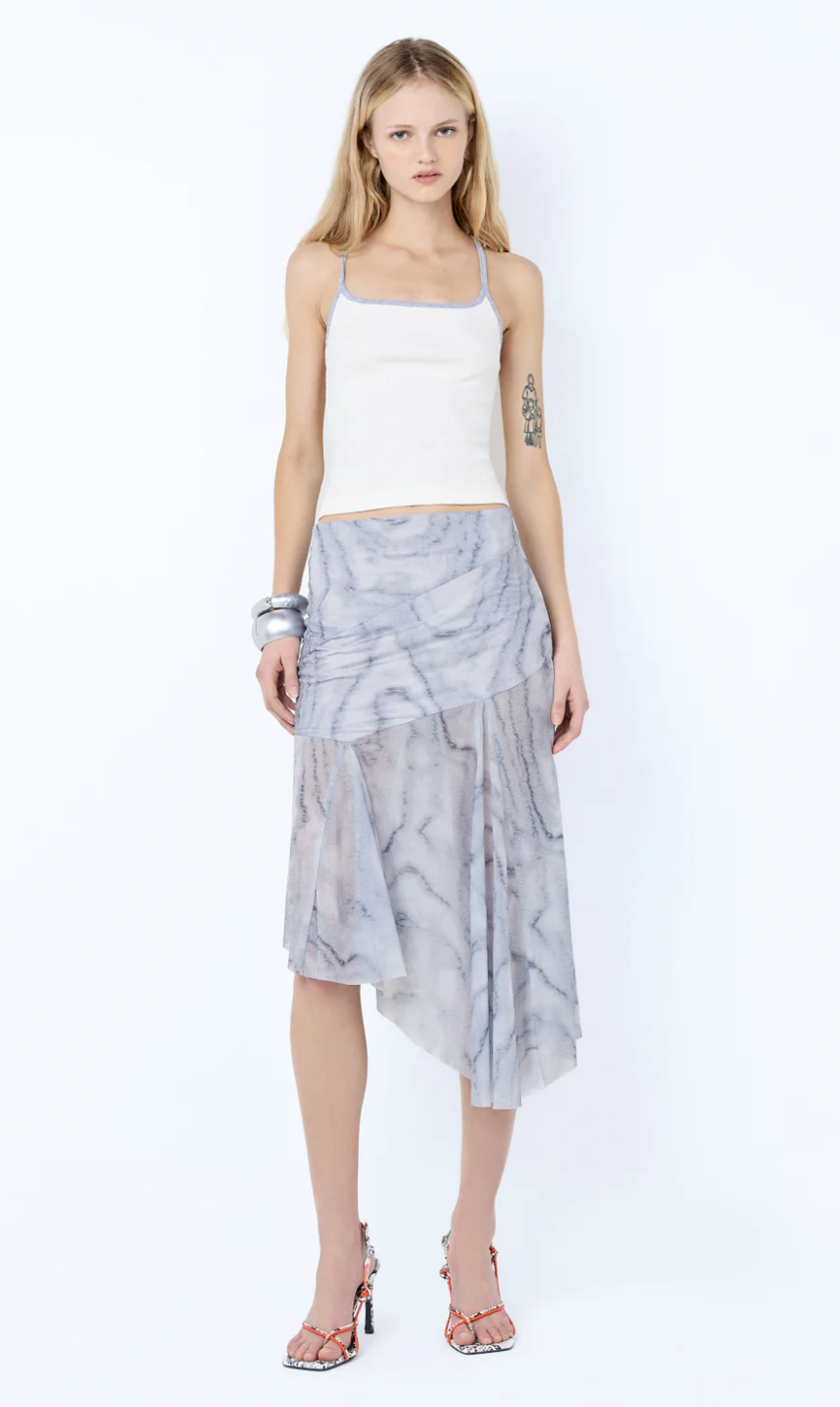 Bec and Bridge Etienne Asym Midi Skirt - Woodgrain
