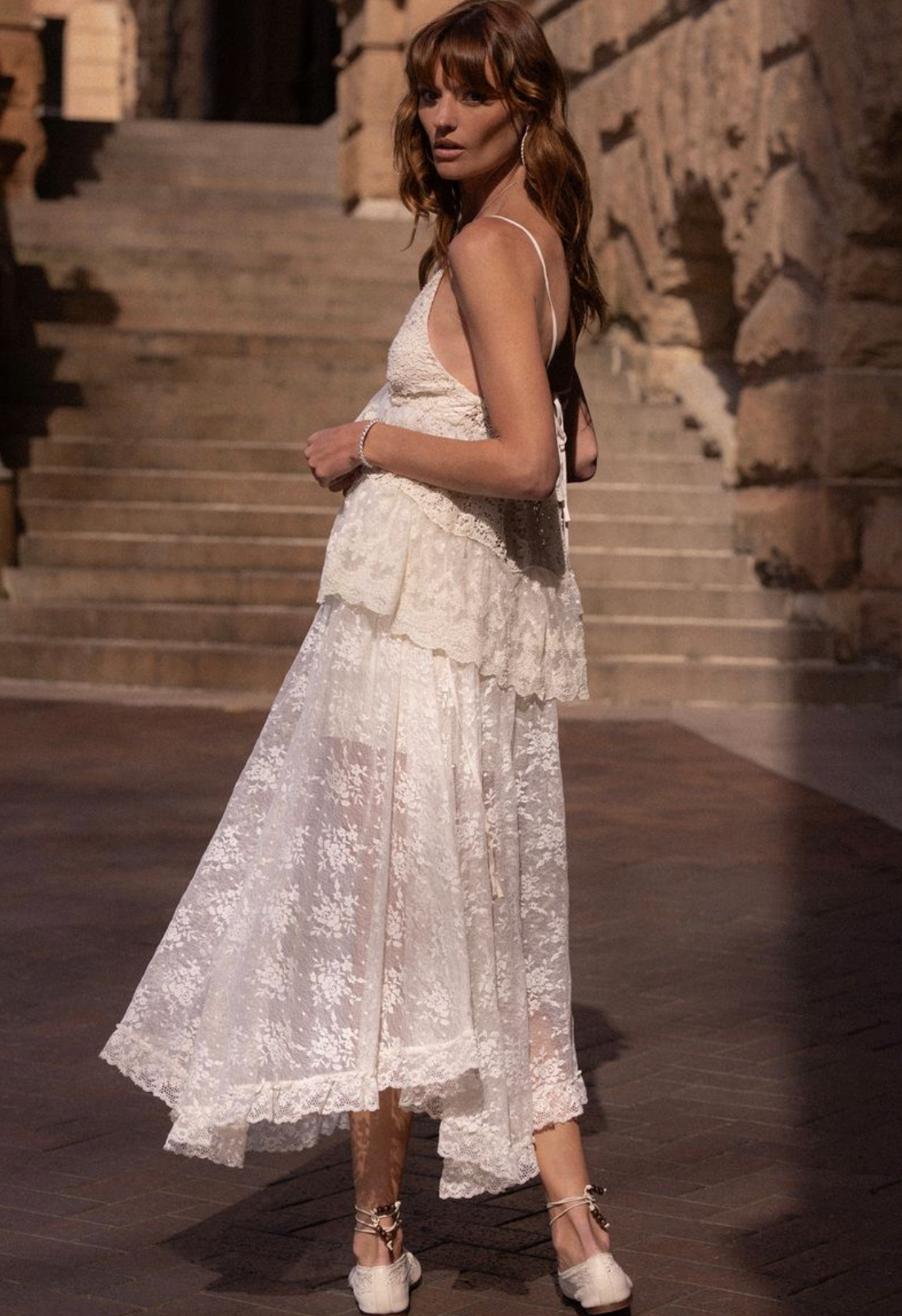 Spell Labyrinth Lace Maxi Skirt - Cloud Cream