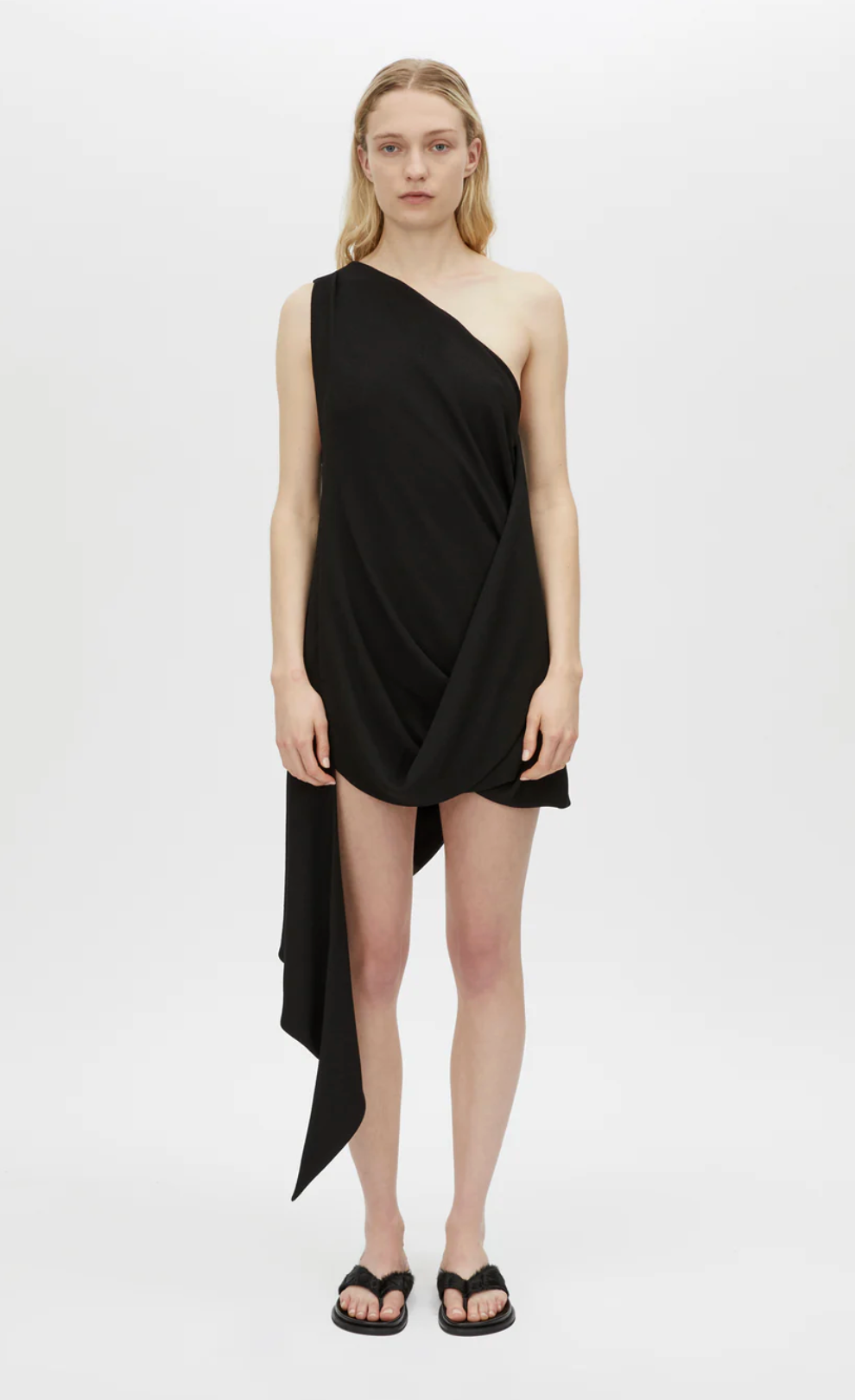 Camilla and Marc Eon Mini Draped Dress - Black