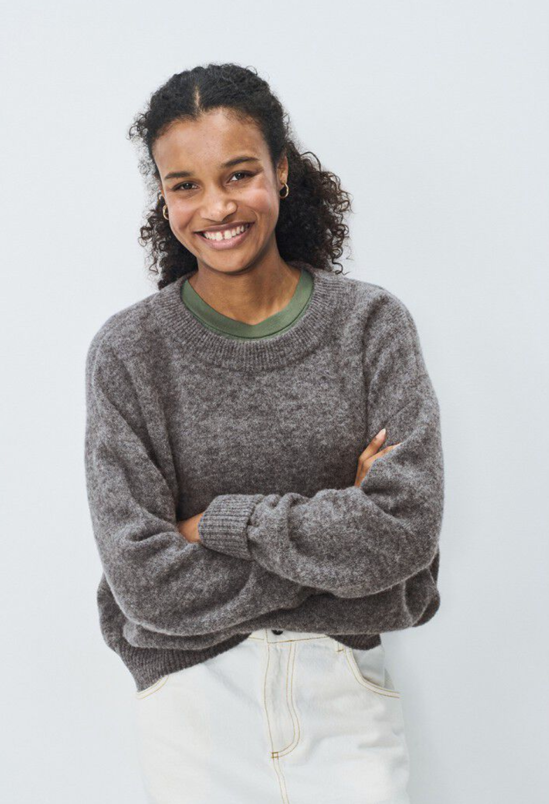 American Vintage Womens Jumper Vitow - Steel Melange