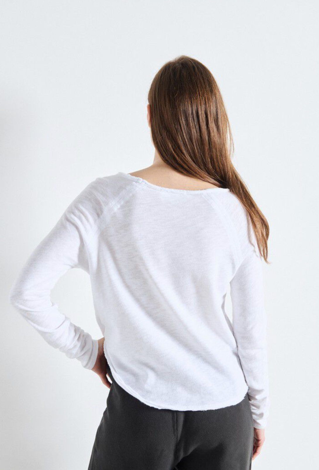 American Vintage Womens L/S T-Shirt Sonoma - White