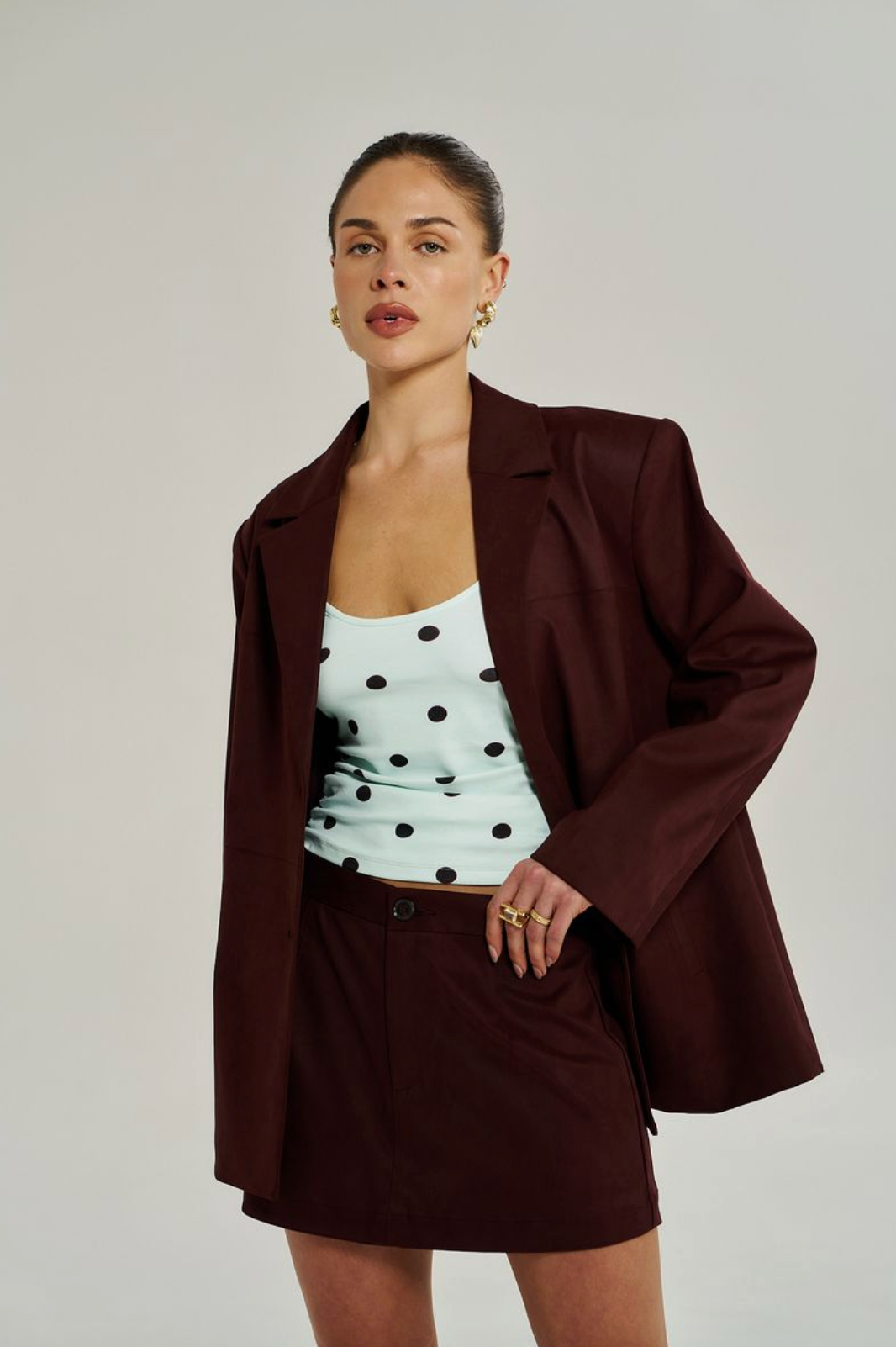 Summi Summi O/S Blazer - Chocolate