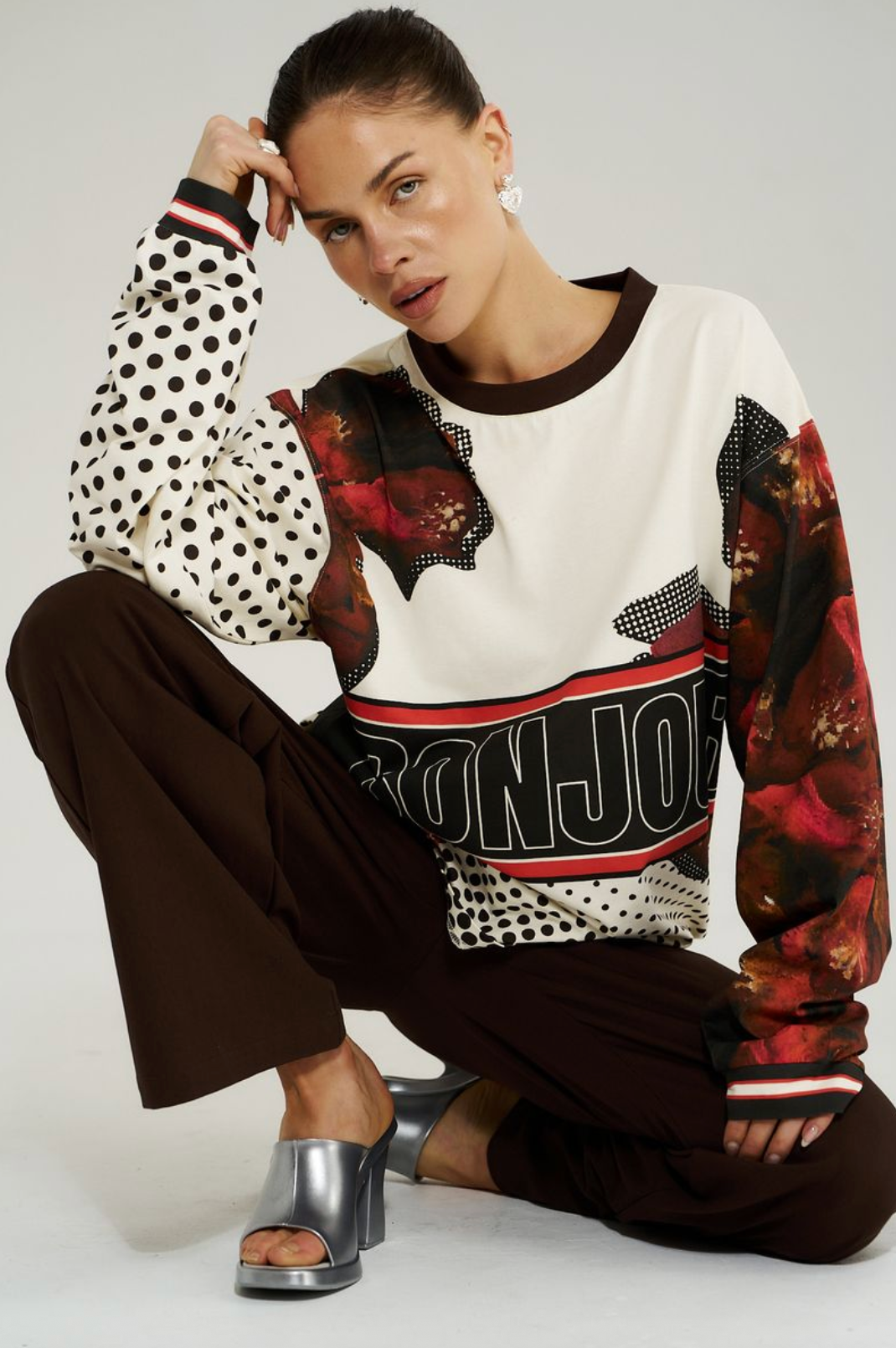 Summi Summi L/S Racer Tee - Chocolate Choux