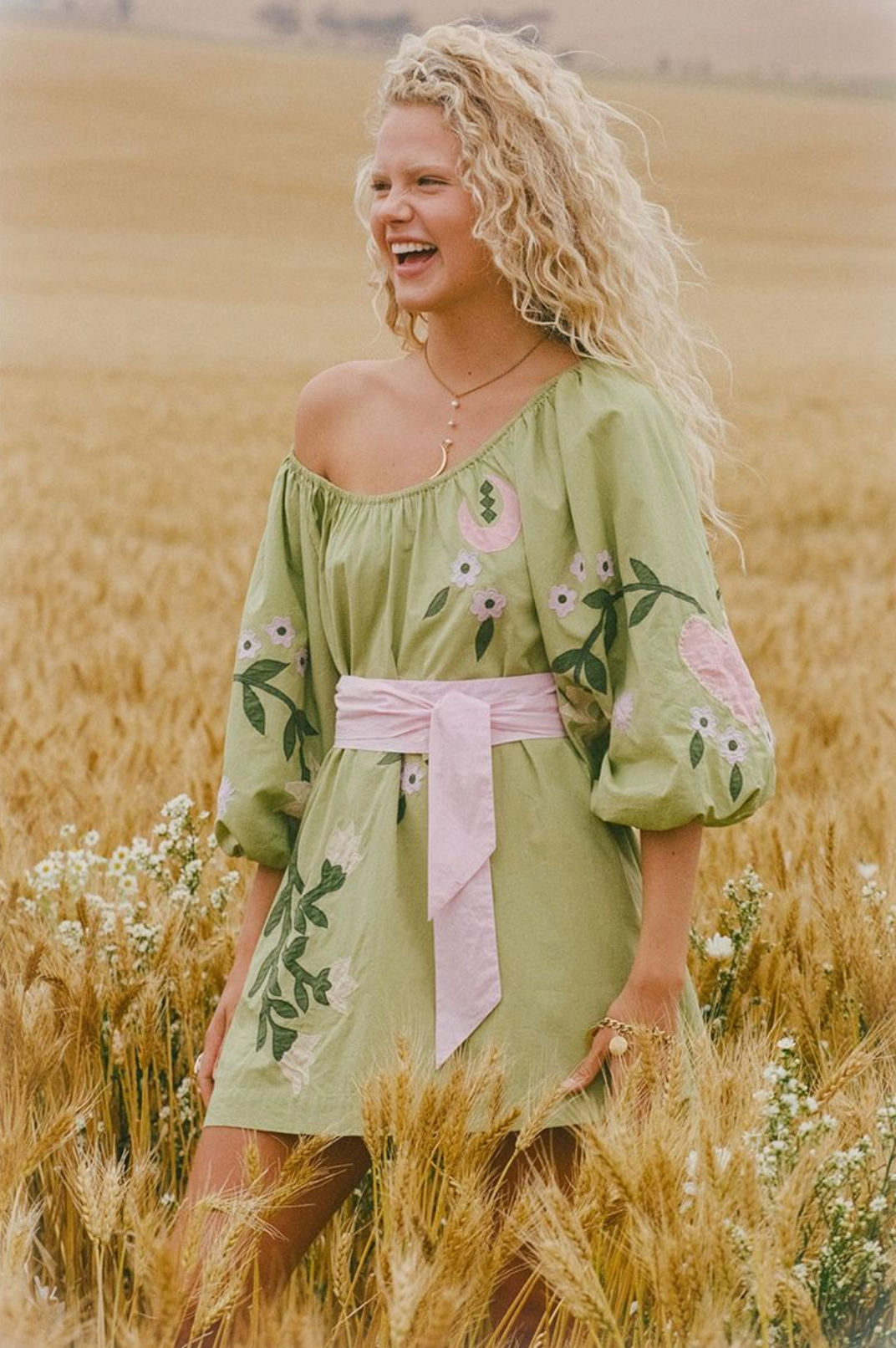 Spell Wonderland Dress - Lime Essence