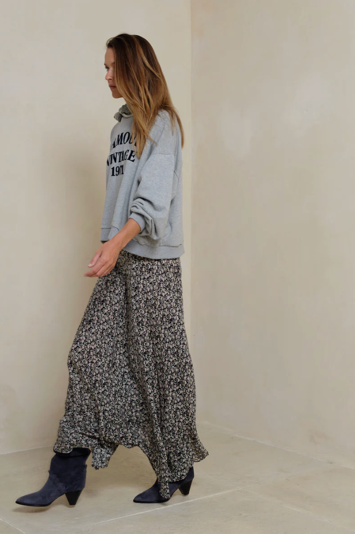 Lilya Romany Skirt Chelsea - Floral Navy