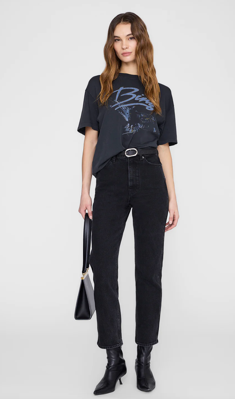 Anine Bing Kent Tee Eagle - Washed Black - Nik and She Anine Bing Kent Tee Eagle - Washed Black - Nik and She