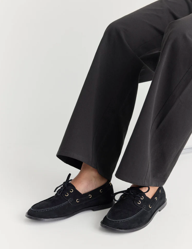 La Tribe Marlo Boat Shoe - Black