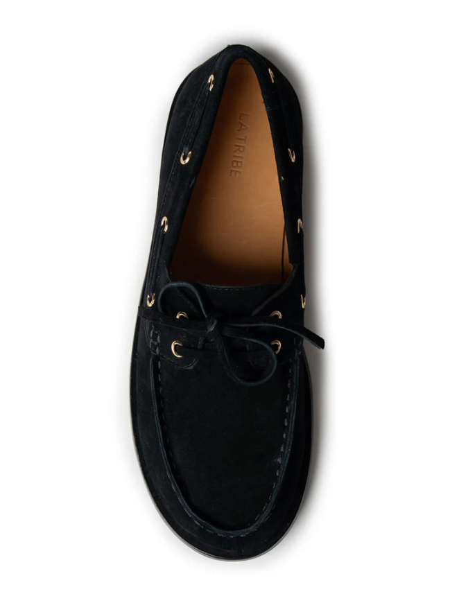 La Tribe Marlo Boat Shoe - Black