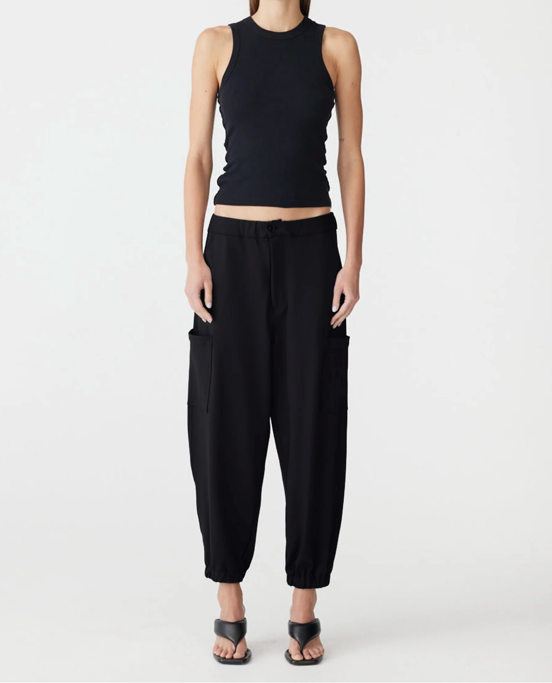 Bassike Stretch Twill Cargo Pant - Black