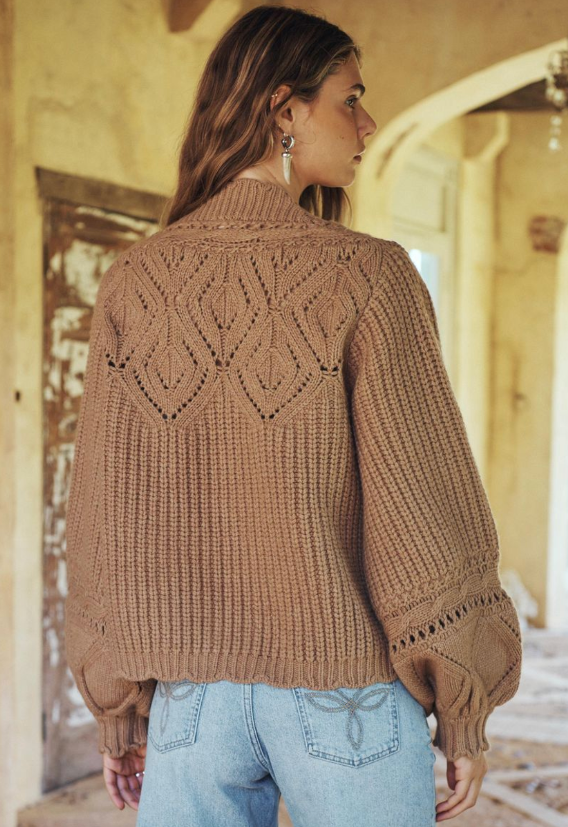 Spell Mulberry Knit Cardigan - Toasted Almond
