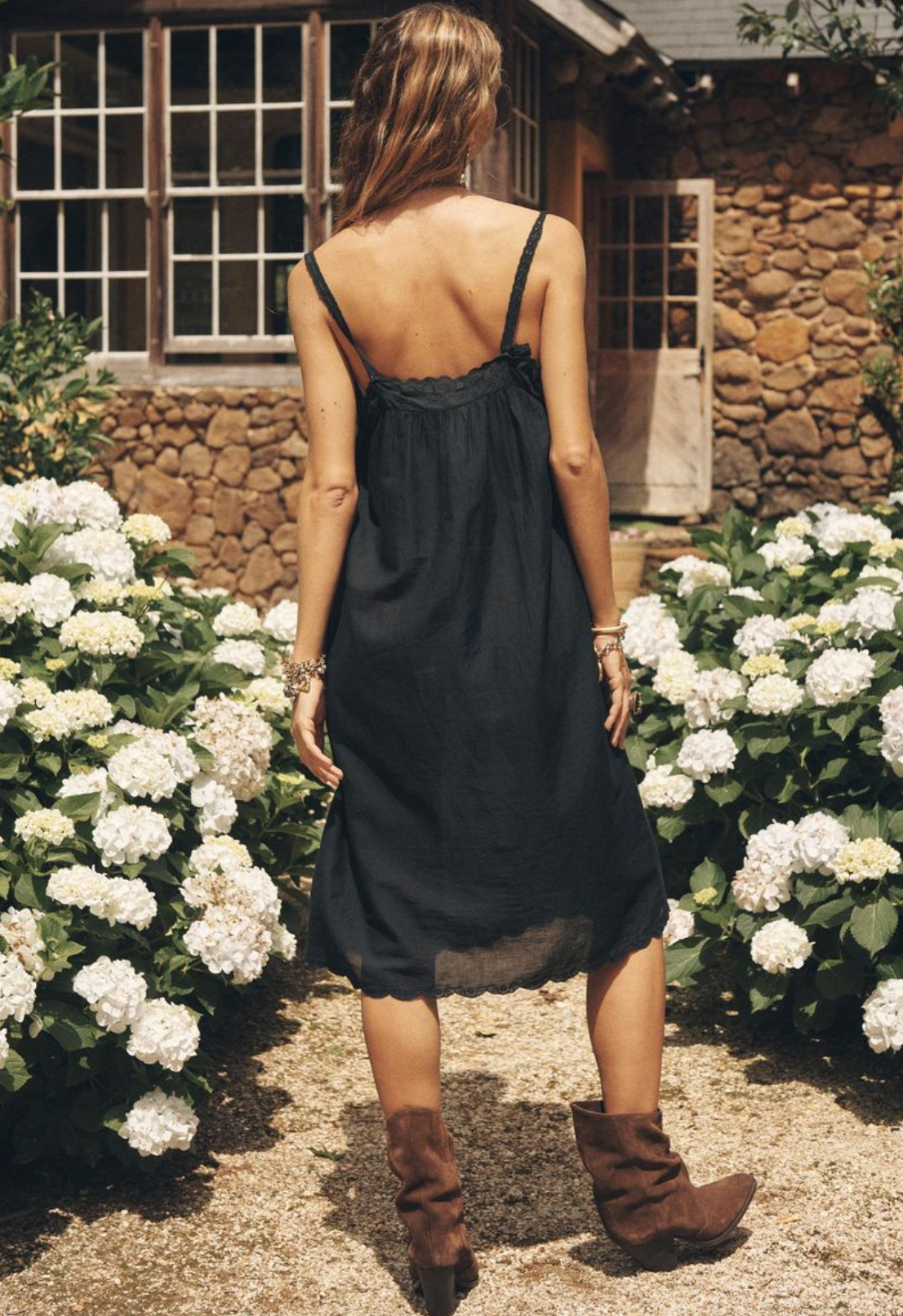 Spell Vintage Petticoat Midi Dress - Onyx