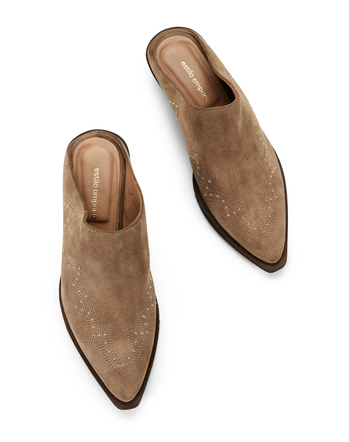 Estilo Emporio Les Marais Mule _ Camel Suede