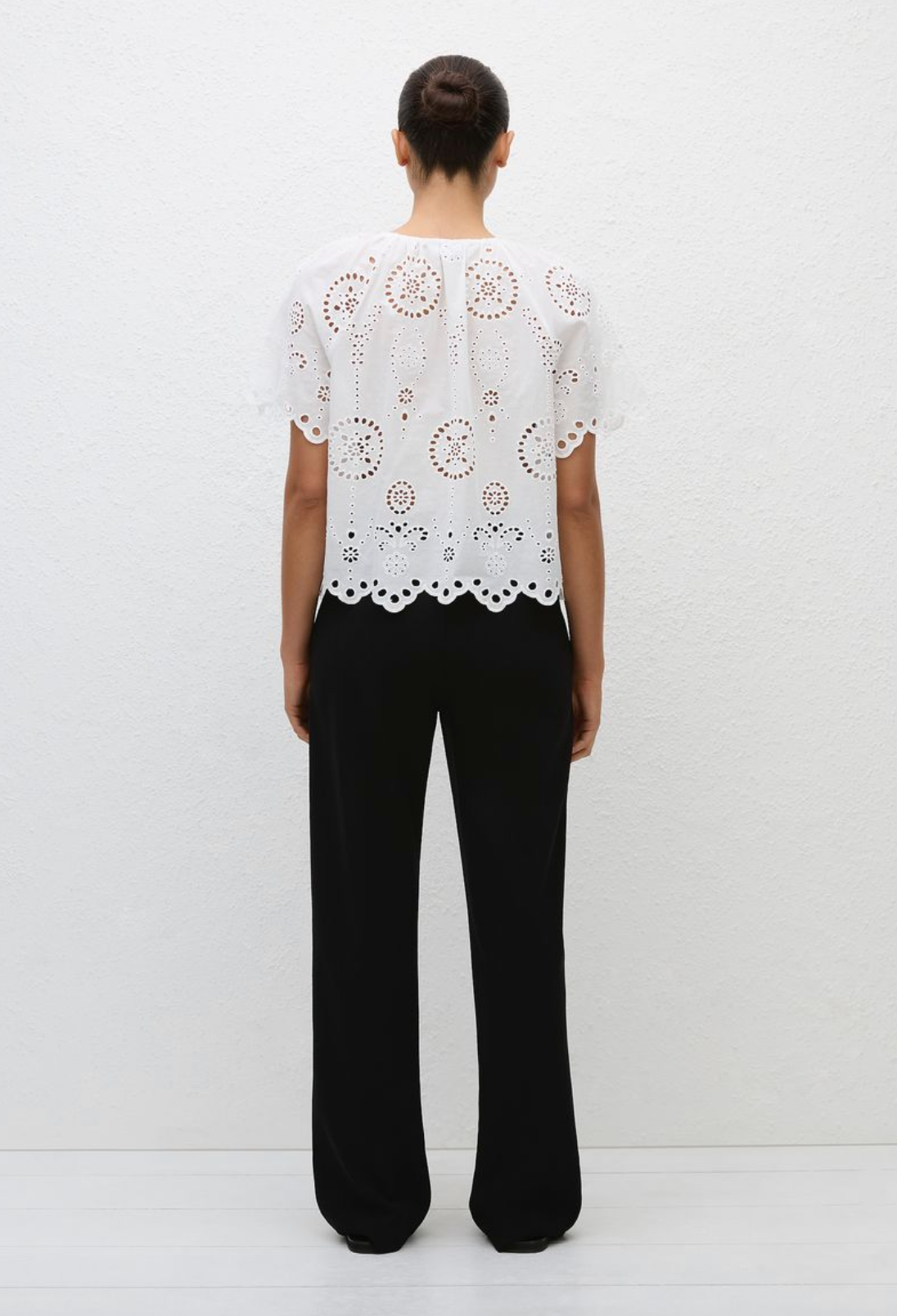 Matteau Broderie Blouse - White