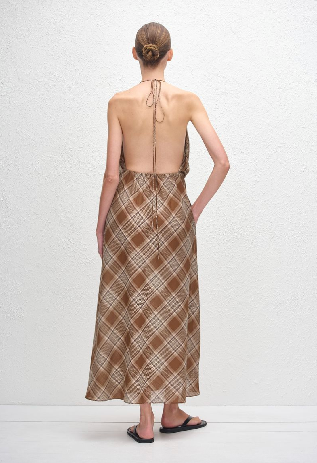 Matteau Layered Halter Midi Dress - Picnic Plaid - Nik and She Matteau Layered Halter Midi Dress - Picnic Plaid - Nik and She