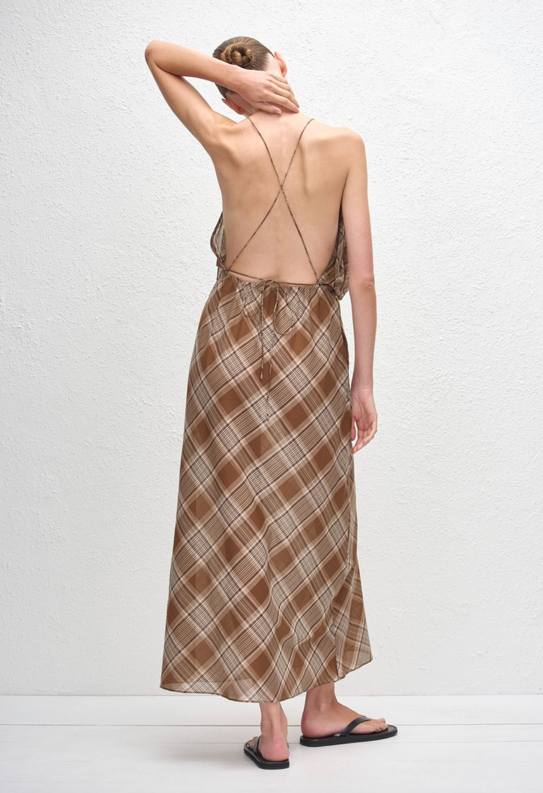 Matteau Layered Halter Midi Dress - Picnic Plaid - Nik and She Matteau Layered Halter Midi Dress - Picnic Plaid - Nik and She