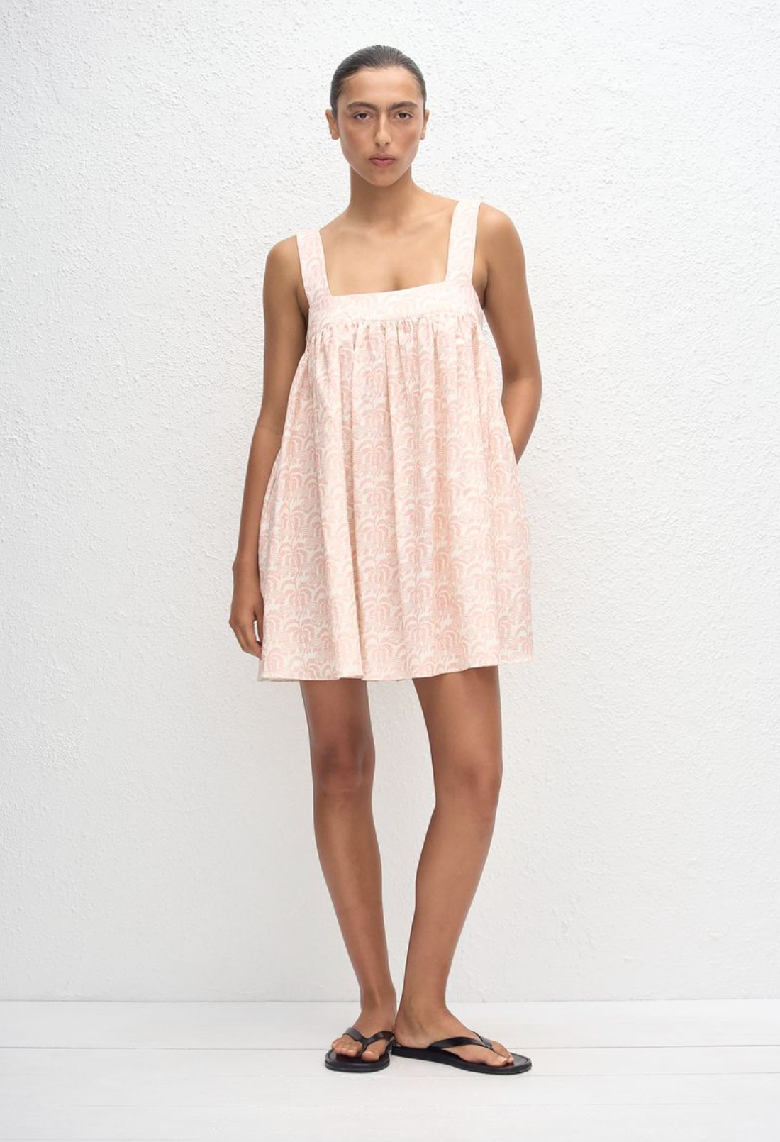 Matteau Babydoll Linen Mini Dress - Oasis