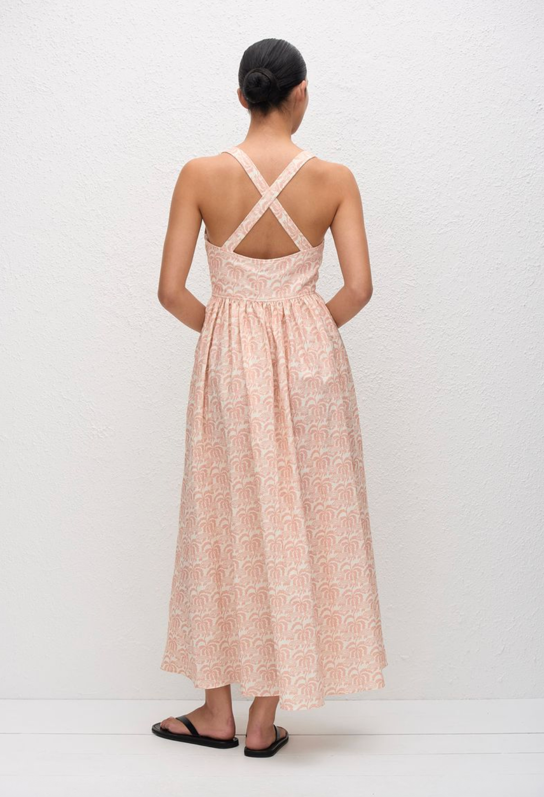 Matteau Crossback Linen Dress - Oasis