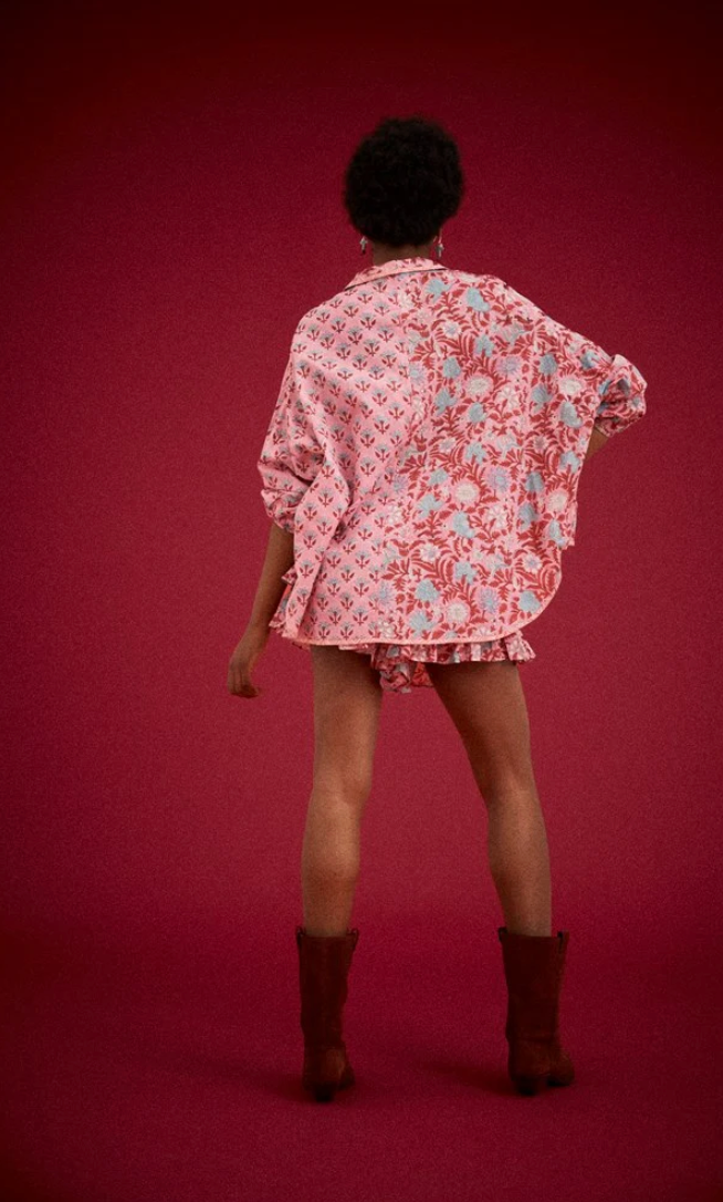 Kinga Csilla Kamala Block Print Chalm Shirt