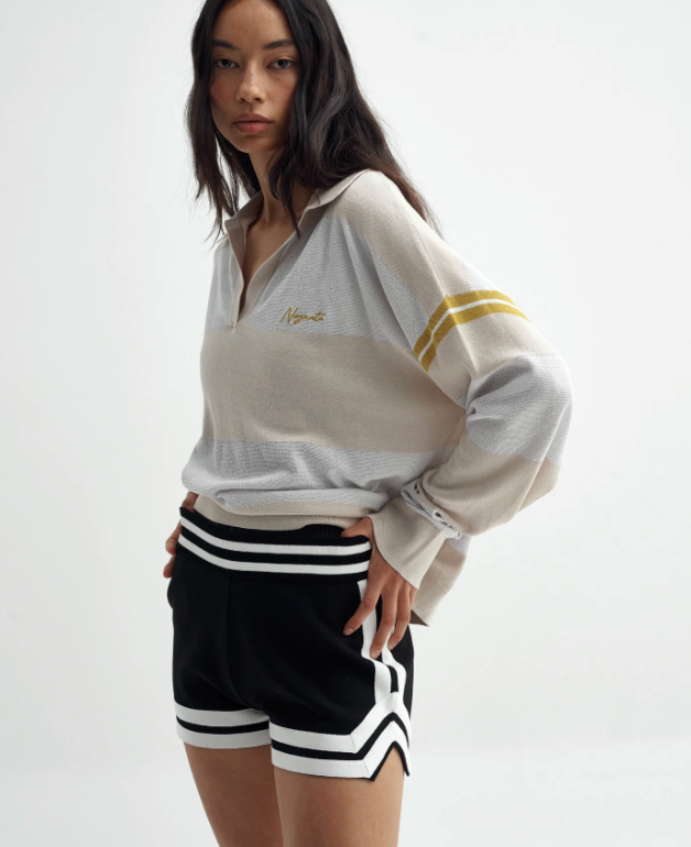 Nagnata Organic Ivy Crop Polo - Vanilla - PRE ORDER