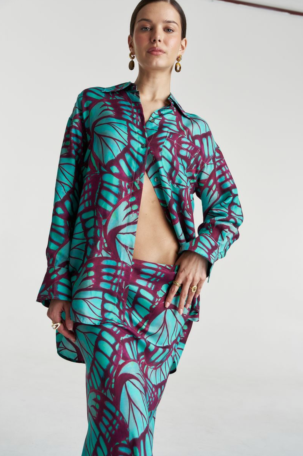 Summi Summi Boss L/S Shirt - Jade Butterfly