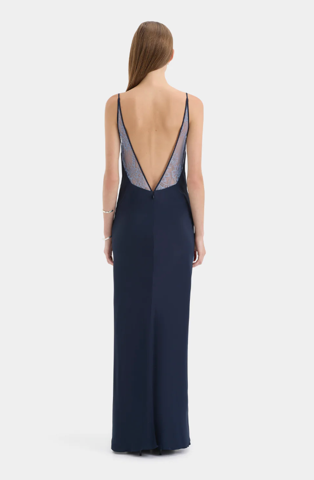 SIR. Elsie Lace Gown - Navy