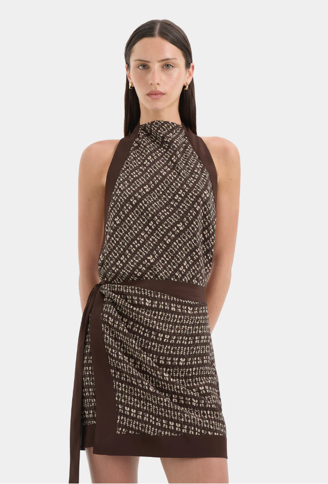 SIR. Astrid Open Back Mini Dress - Tisso Plum