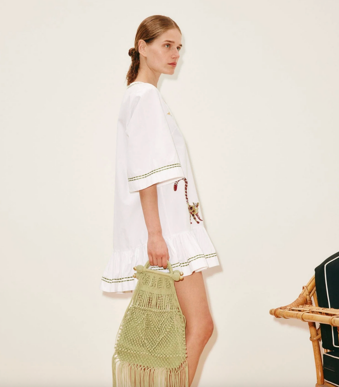 Alemais Camelia Embellished Mini Dress