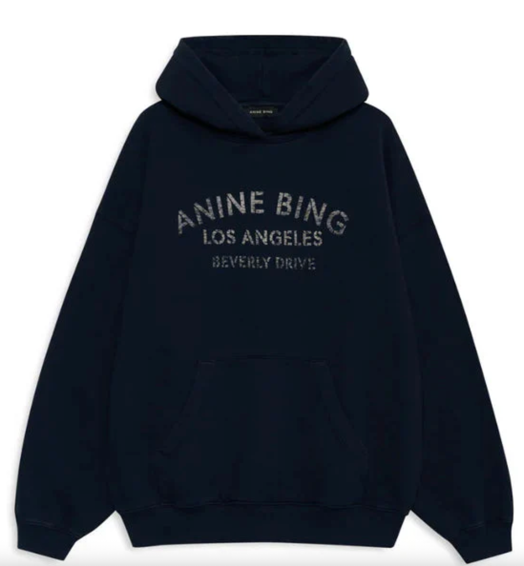 Anine Bing Harvey Sweatshirt Melrose Stencil - Navy