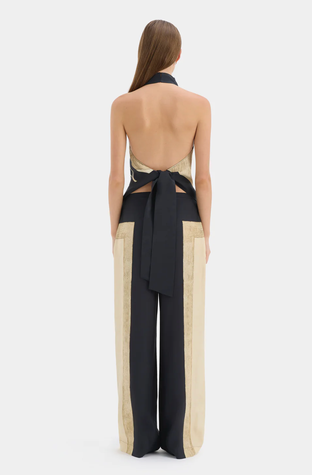 SIR. Sona Halter Tie Top - Geo Scape