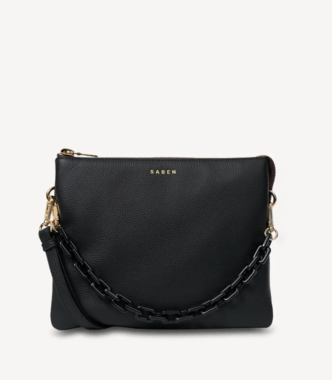Saben Matilda Crossbody - Black + Tonal Chain