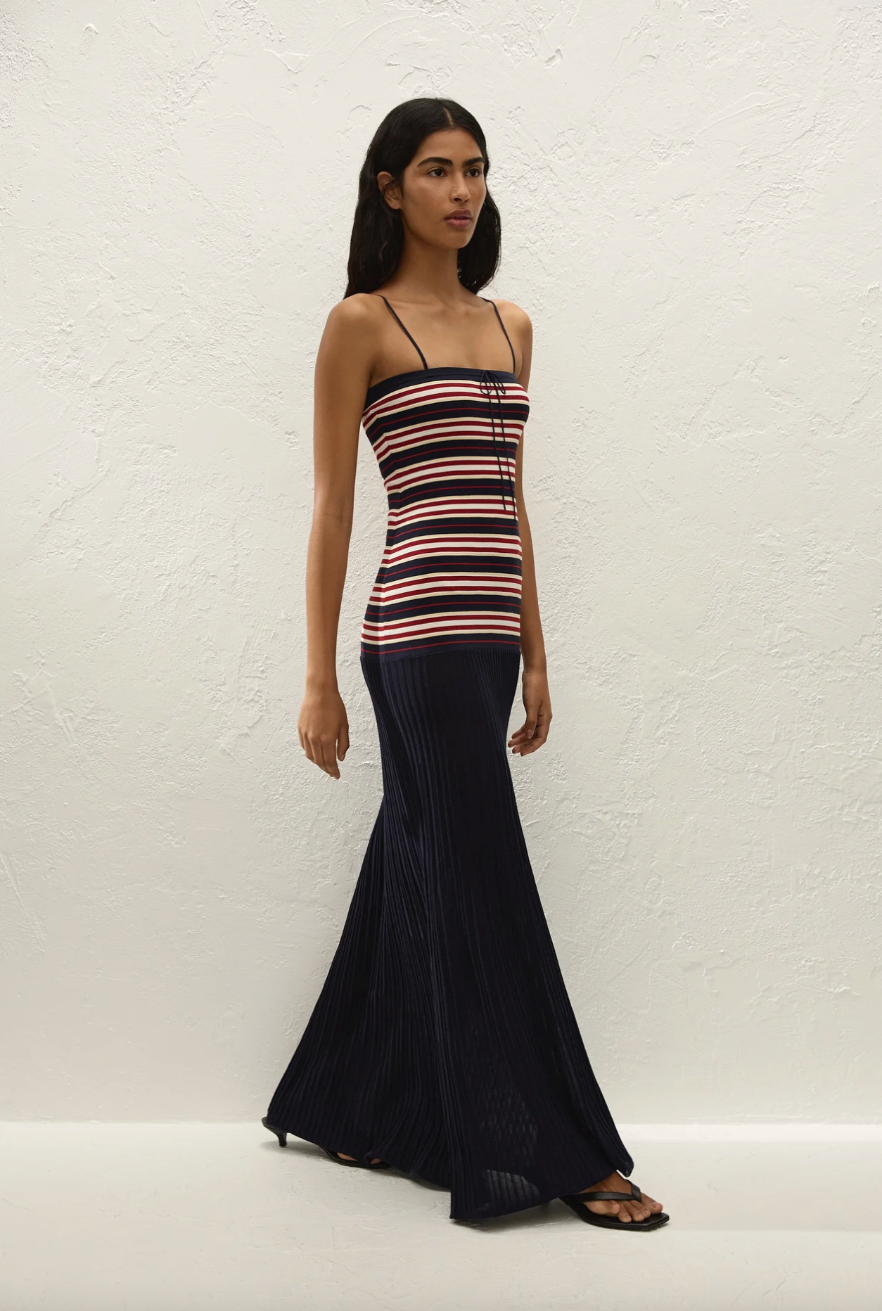 Faithfull The Brand Doris Maxi Dress - Cila Stripe Navy