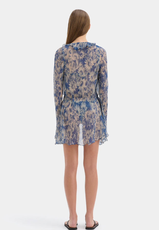 SIR. Lilia Ruffle Long Sleeve Mini Sleeve - Daisy Meadow
