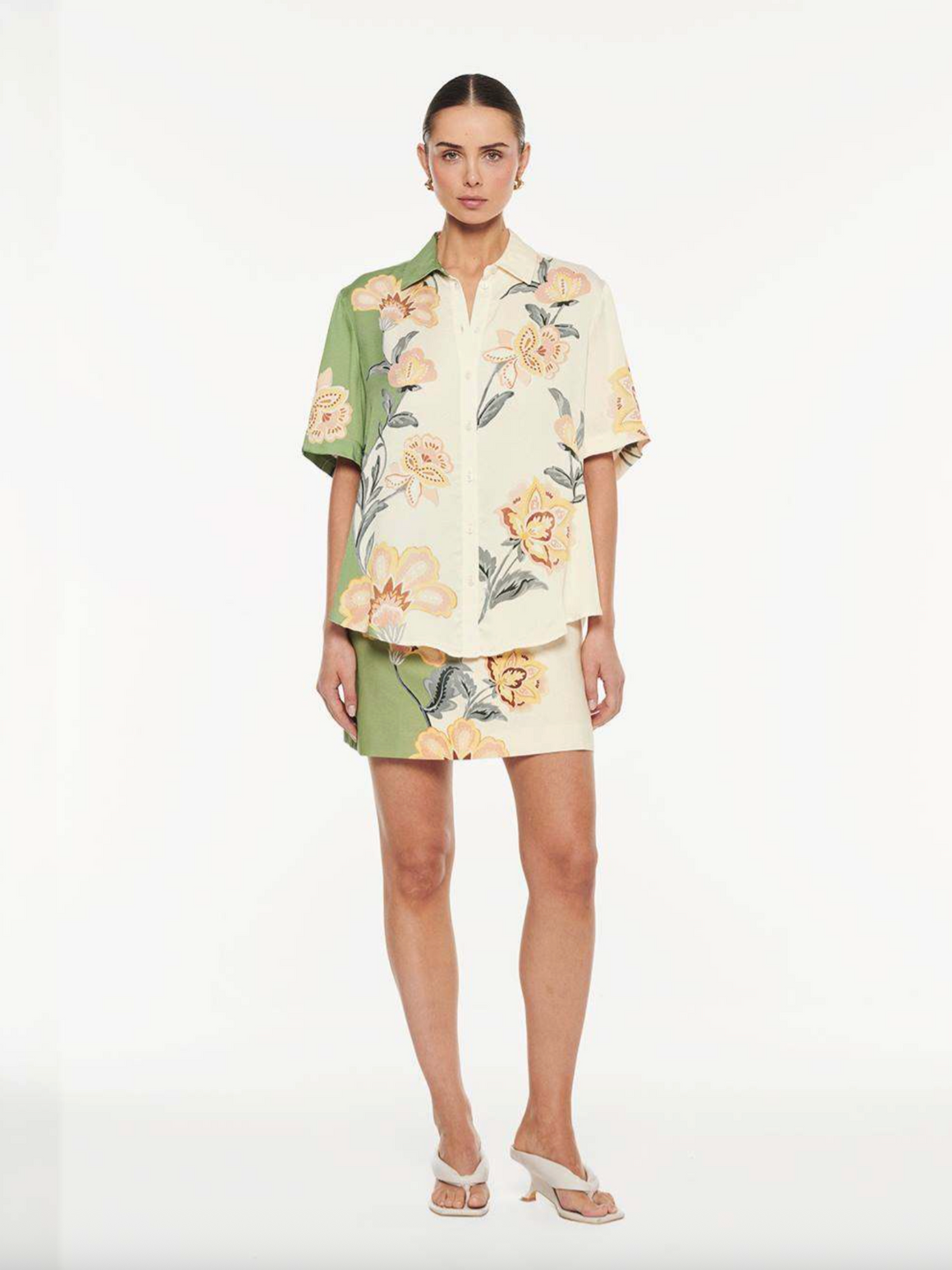 Kivari Lottie Shirt - Green/Cream
