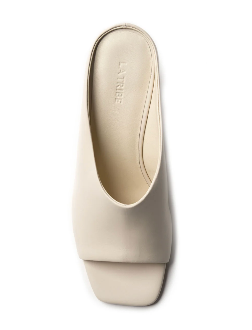 La Tribe Zoe Open Toe Mule - Cream