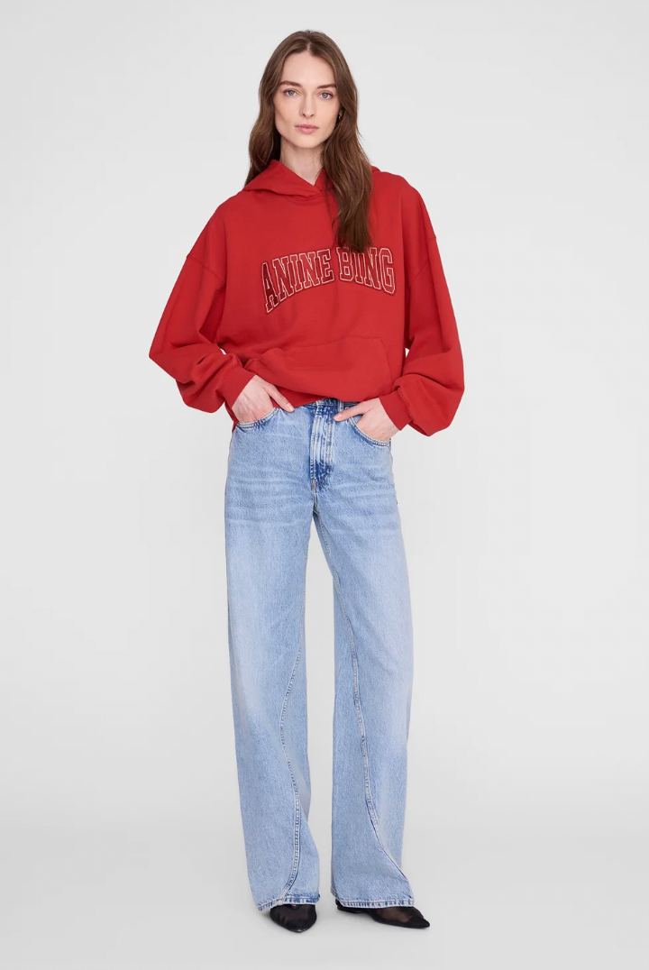 Anine Bing Harvey Sweatshirt - Tango Red