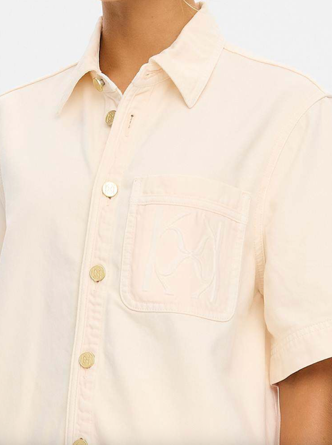 Kivari Ariana Denim Shirt - Rosewater