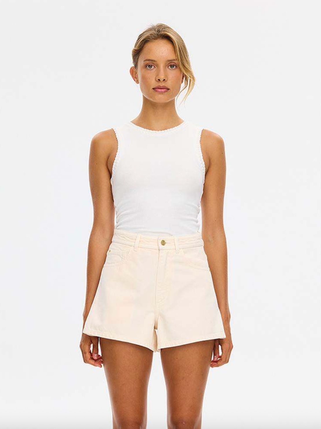 Kivari Dylan Denim Short - Rosewater